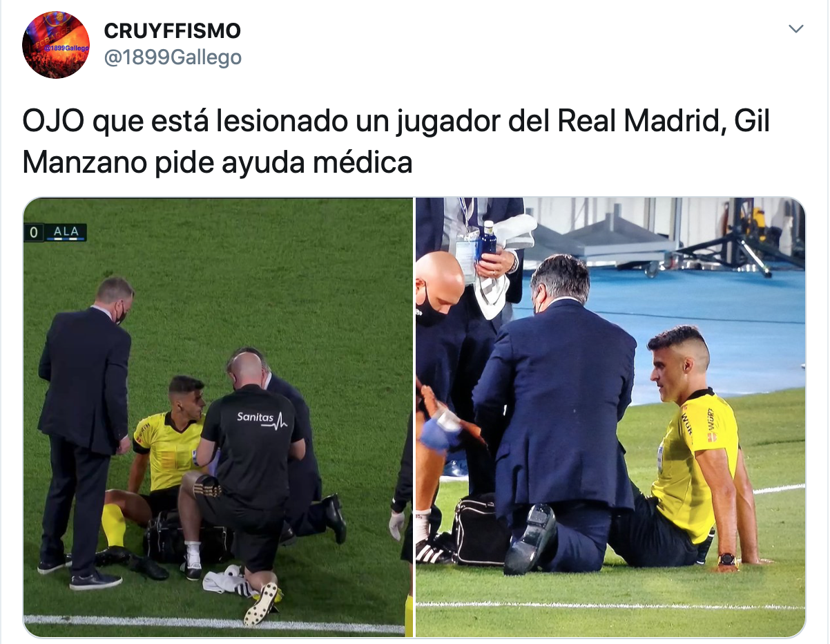 Twitter explotó ante la lesión de Manzano el "jugador 12" del Real Madrid