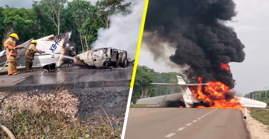 Jet Hawker La historia de la narcoavioneta que aterrizó y se incendió en una carretera de Quintana Roo