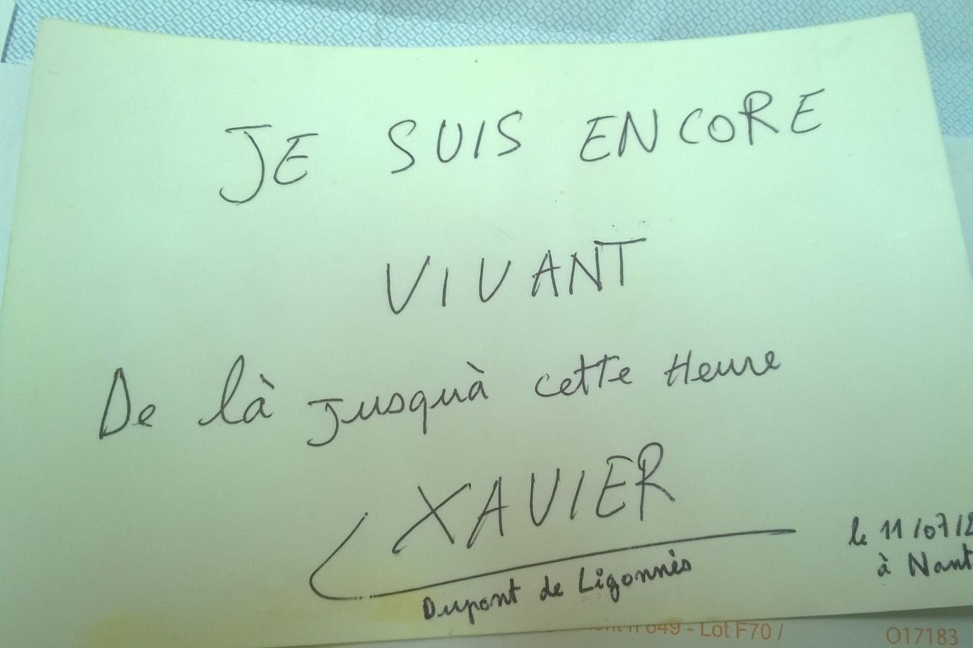 Carta Xavier Dupont