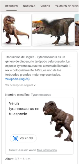 Como en Jurassic Park: Así puedes ver dinosaurios a través de la cámara de tu celular y con ayuda de Google