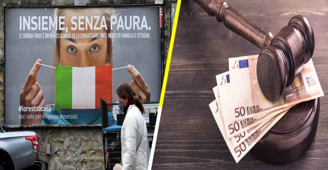 Italia cobra las primeras multas de mil euros por no usar tapabocas