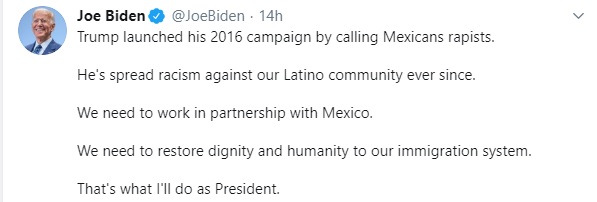 Joe Biden tuit trump
