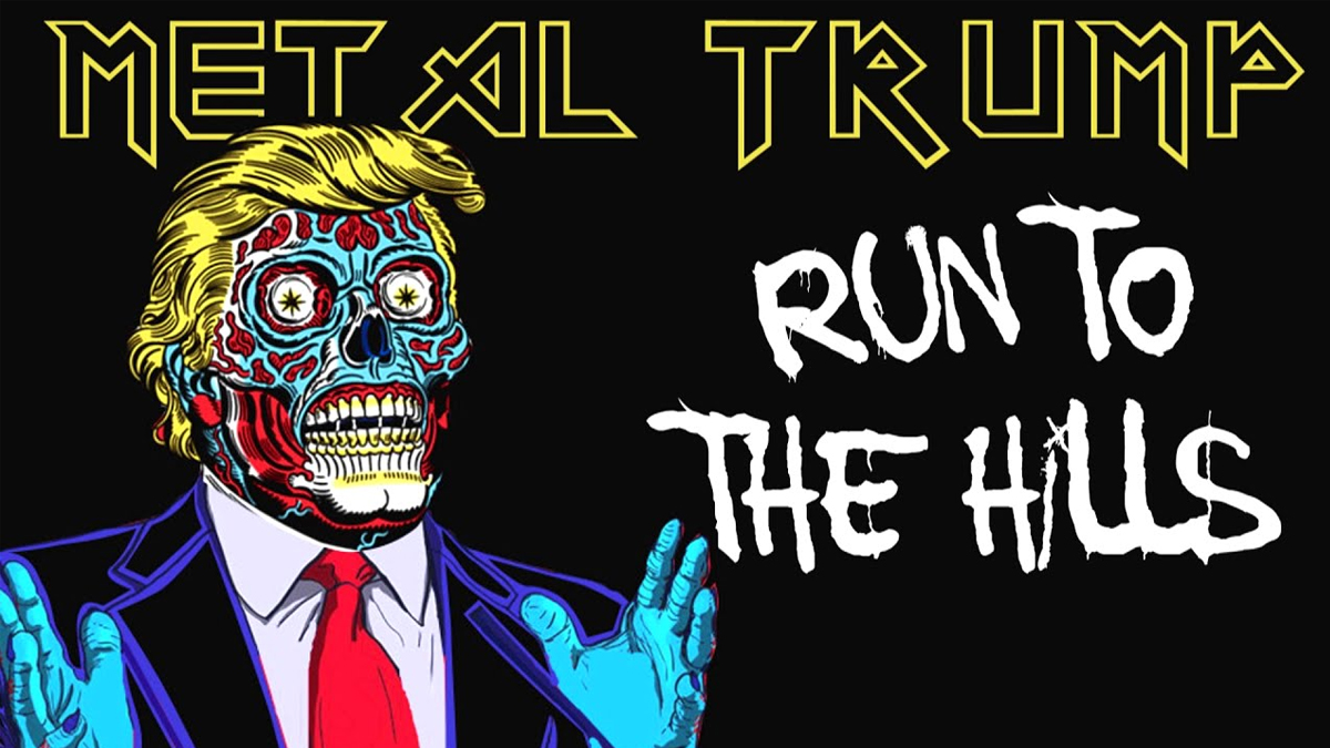 Vean a Metal Trump cantar "Run to the Hills" de Iron Maiden