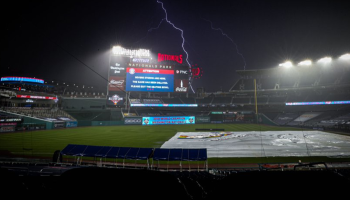 MLB da por terminado el Yankees vs Washington en la sexta entrada por tormenta