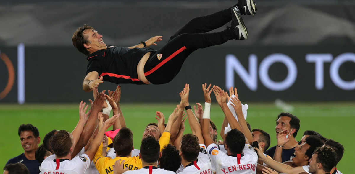 El llanto de Lopetegui y el adiós de Banega: El festejo del Sevilla tras ganar la Europa League