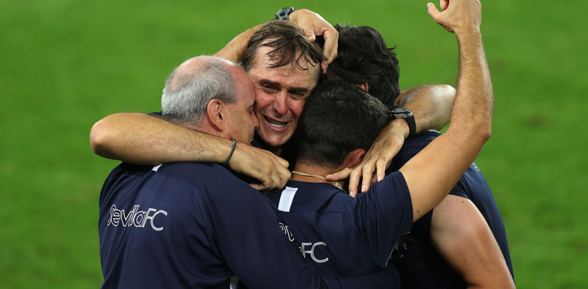Julen Lopetegui lloró al ganar la Europa League con el Sevilla