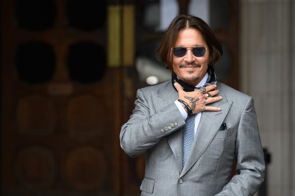 Johnny Depp el 16 de julio de 2020 en la Royal Courts of Justice de Londres.