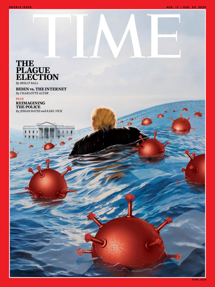 Trump-portada-time-agua-profunda-dibujo-revista-tormenta-coronavirus-covid-01