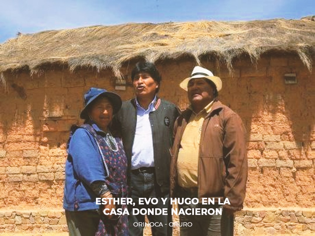 Evo Morales y su hermana