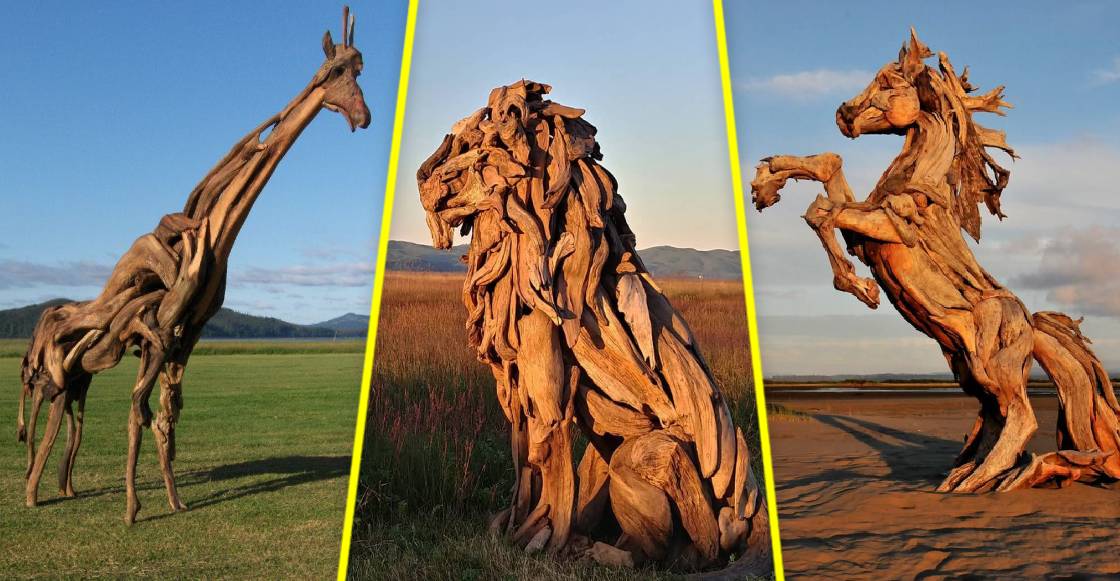 Jeffro Uitto: El artista que convierte trozos de madera en impresionantes esculturas