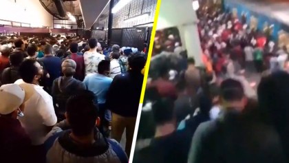 Usuarios del Metro evidenciaron lleno total en Pantitlán en plena pandemia