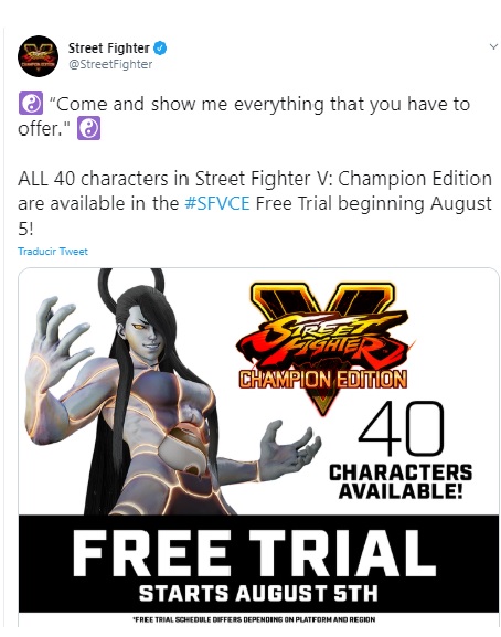 ¡Hadouken! Así puedes descargar el demo gratuito de ‘Street Fighter V: Champion Edition’
