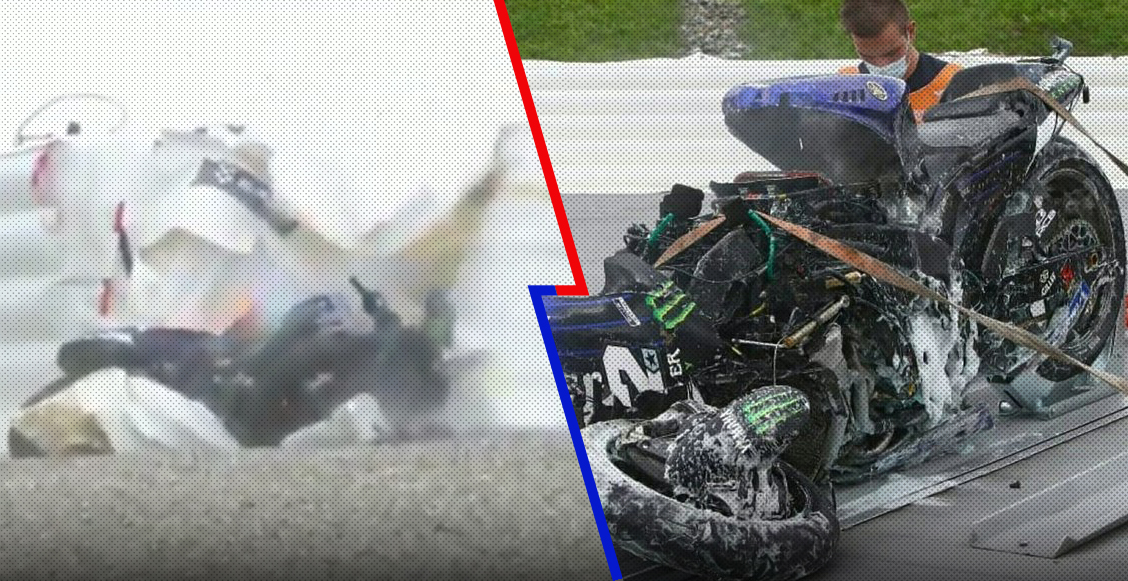 ¡Mortal! Piloto saltó de su moto a 230 km/h tras quedarse sin frenos
