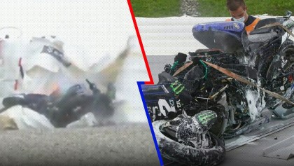 ¡Mortal! Piloto saltó de su moto a 230 km/h tras quedarse sin frenos