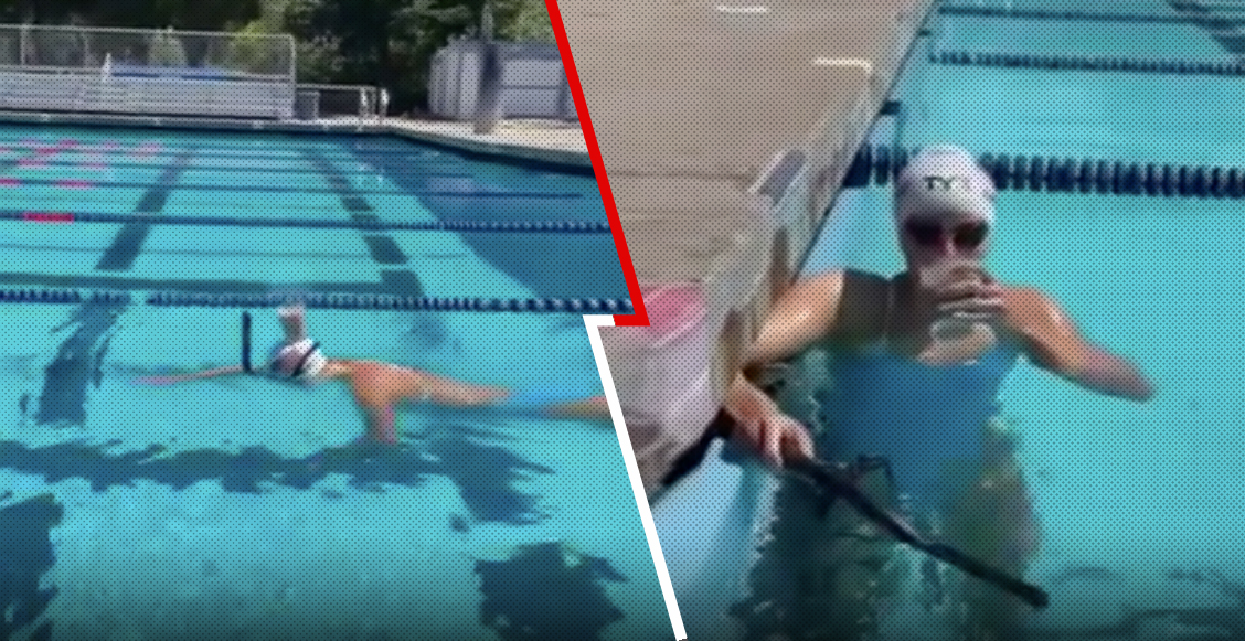 Katie Ledecky: La nadadora que recorrió una alberca con un vaso de leche en la cabeza