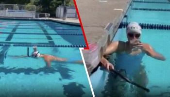Katie Ledecky: La nadadora que recorrió una alberca con un vaso de leche en la cabeza
