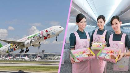 ‘Eva Air’ planea vuelo en avión de Hello Kitty con menú de tres estrellas Michelin