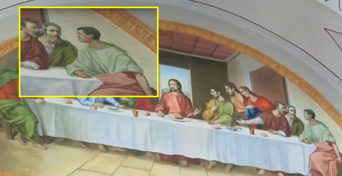Ultima-cena-sacerdote-puebla-alterada-pinta-cara-san-nicolas-falsa-pintura
