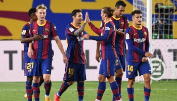 Doblete de Ansu Fati, penal de Messi y goleada en la presentación del Barcelona de Koeman