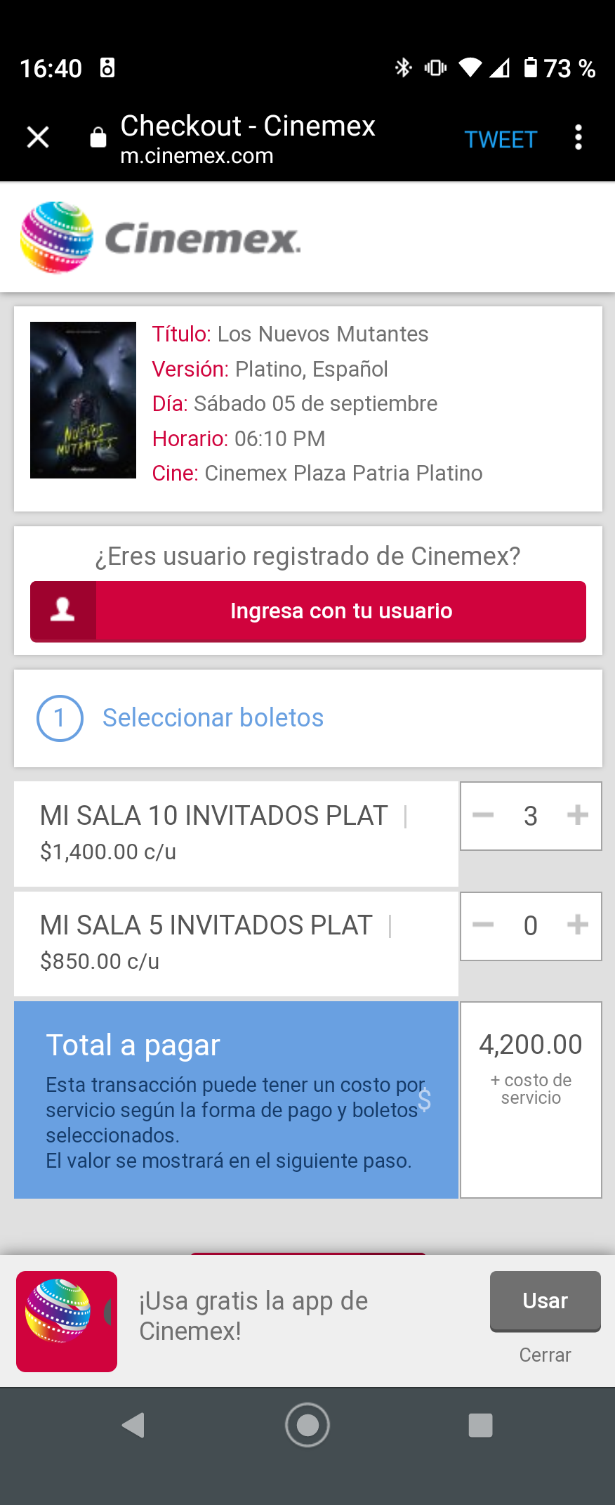 Saquen los billetes: Cinemex ya deja reservar salas completas de cine pa' mantener la sana distancia