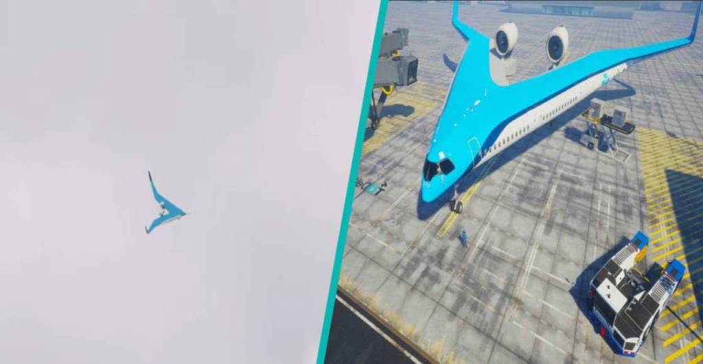 ‘Flying V’: El avión más futurista de KLM que simula una guitarra eléctrica