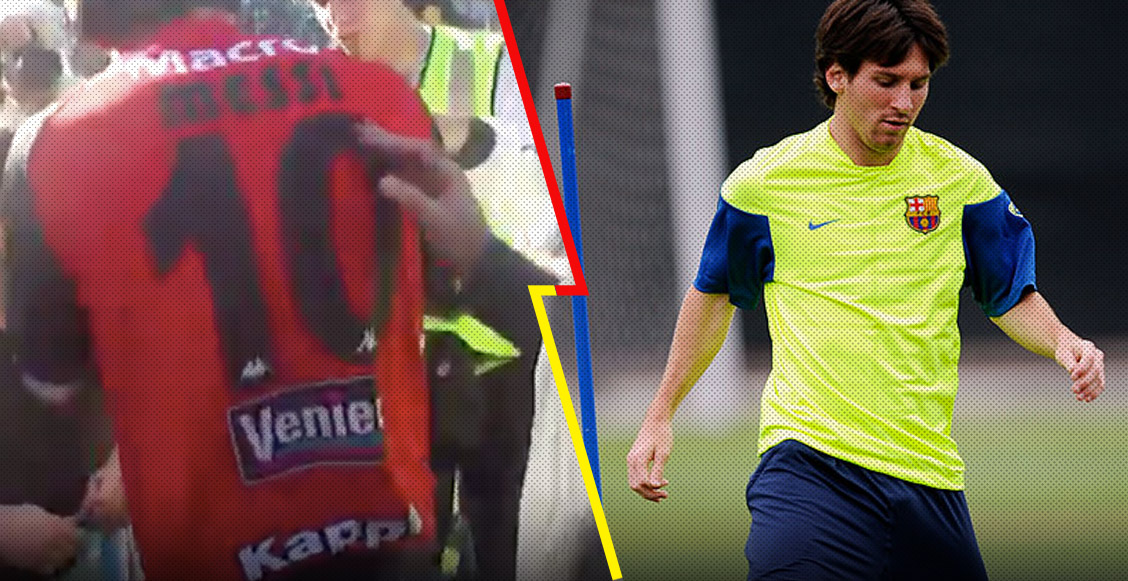 El día que Messi defendió la camiseta del… ¿Atlético de Madrid?