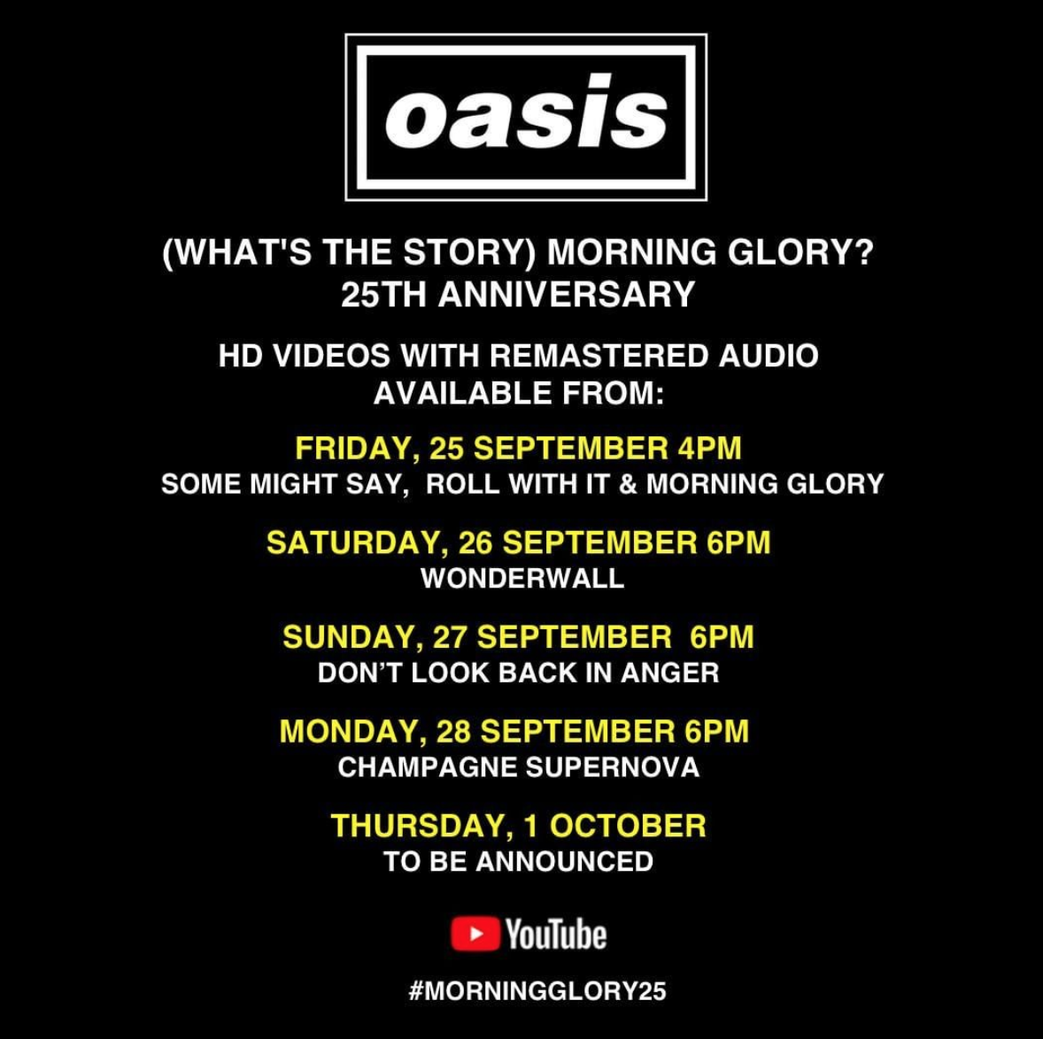 Aniversario de 'Whats the story (Morning glory)' de Oasis