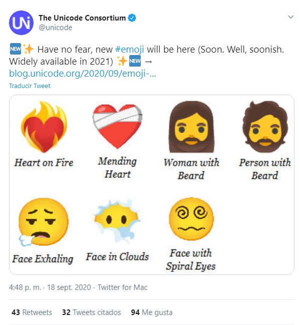¡No tenemos llenadera! Unicode lanzará 217 nuevos emojis en 2021