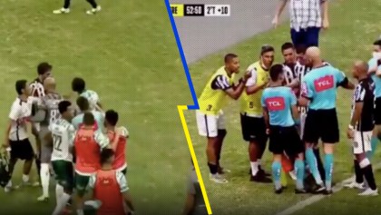 10 minutos de agregado, agresiones al árbitro y policía lanza gas pimienta a jugadores: ¡Locura en Brasil!