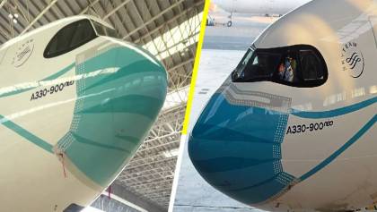 ‘Garuda Indonesia’ está poniendo tapabocas a sus aviones para concienciar sobre su uso