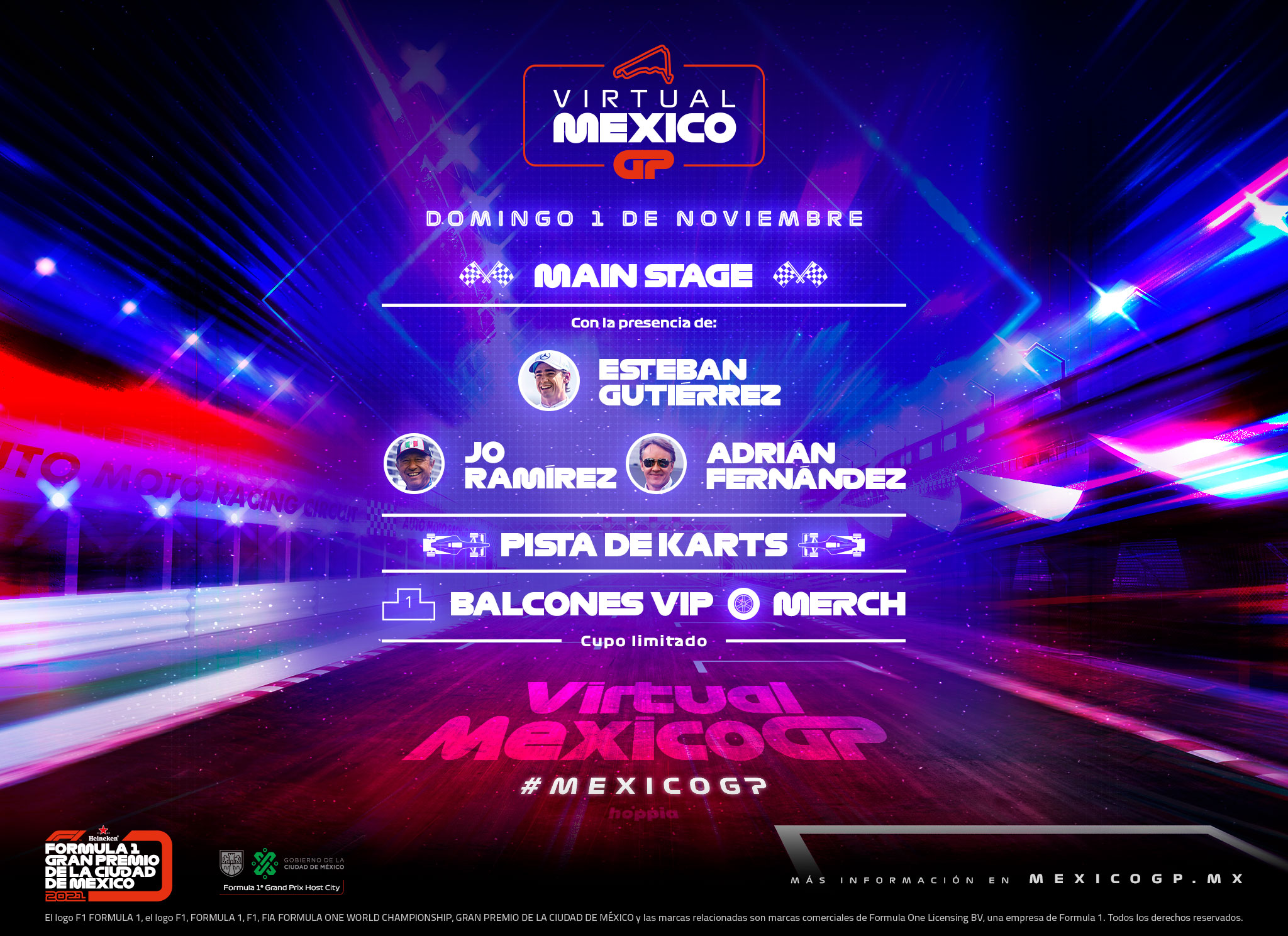 Virtual MexicoGP: El evento de la Fórmula 1 que suplirá el Gran Premio de México