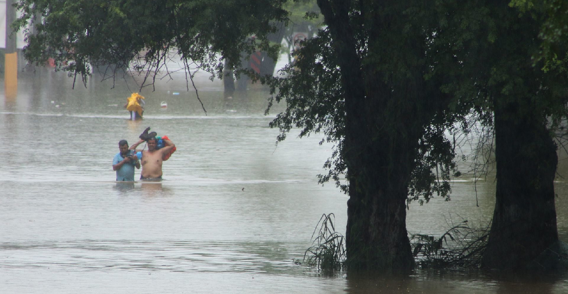 En imágenes: Las inundaciones en Tabasco tras las lluvias por el frente frío No. 9