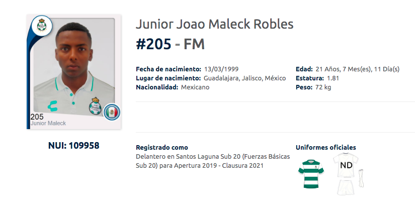 Santos Laguna podría rescindir contrato de Joao Maleck tras conocer la sentencia