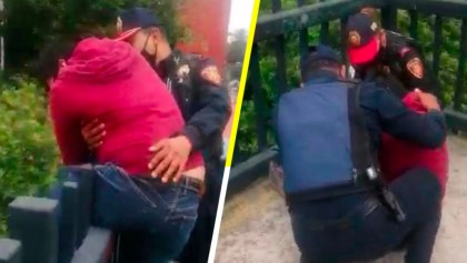 Llegaron a tiempo: Policías evitan que joven se arroje de un puente en la CDMX