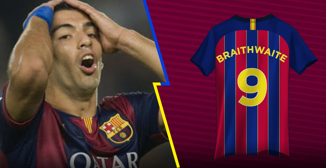 Braithwaite 'heredó' el '9' de Luis Suárez y los fans acabaron al Barcelona