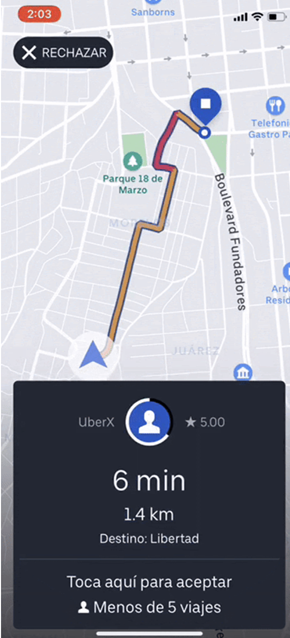 "Uuuy, para allá no voy, jóven”: Uber dará a conocer las rutas de destino a conductores