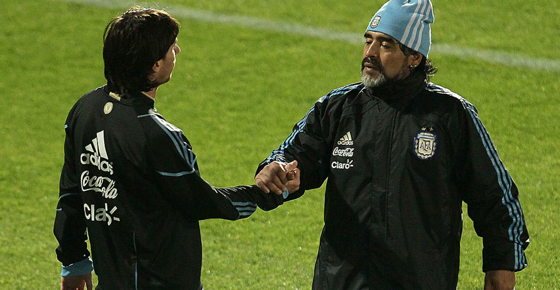 "De corazón": El mensaje de apoyo de Messi a Maradona tras operación