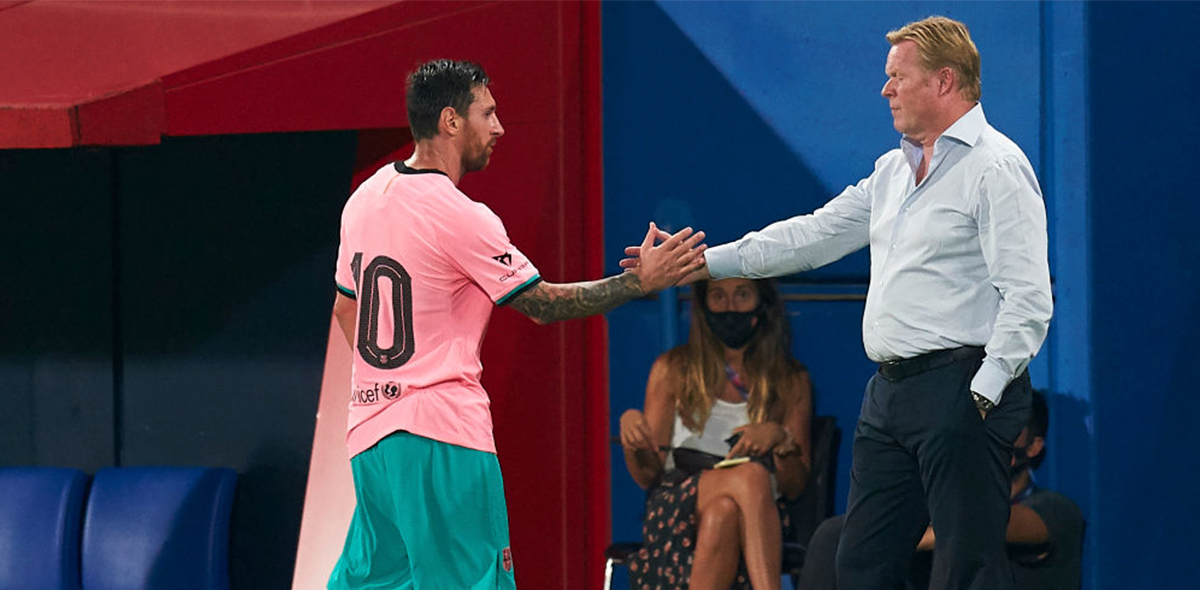Koeman defendió a Messi tras la imagen del argentino "caminando" en la cancha