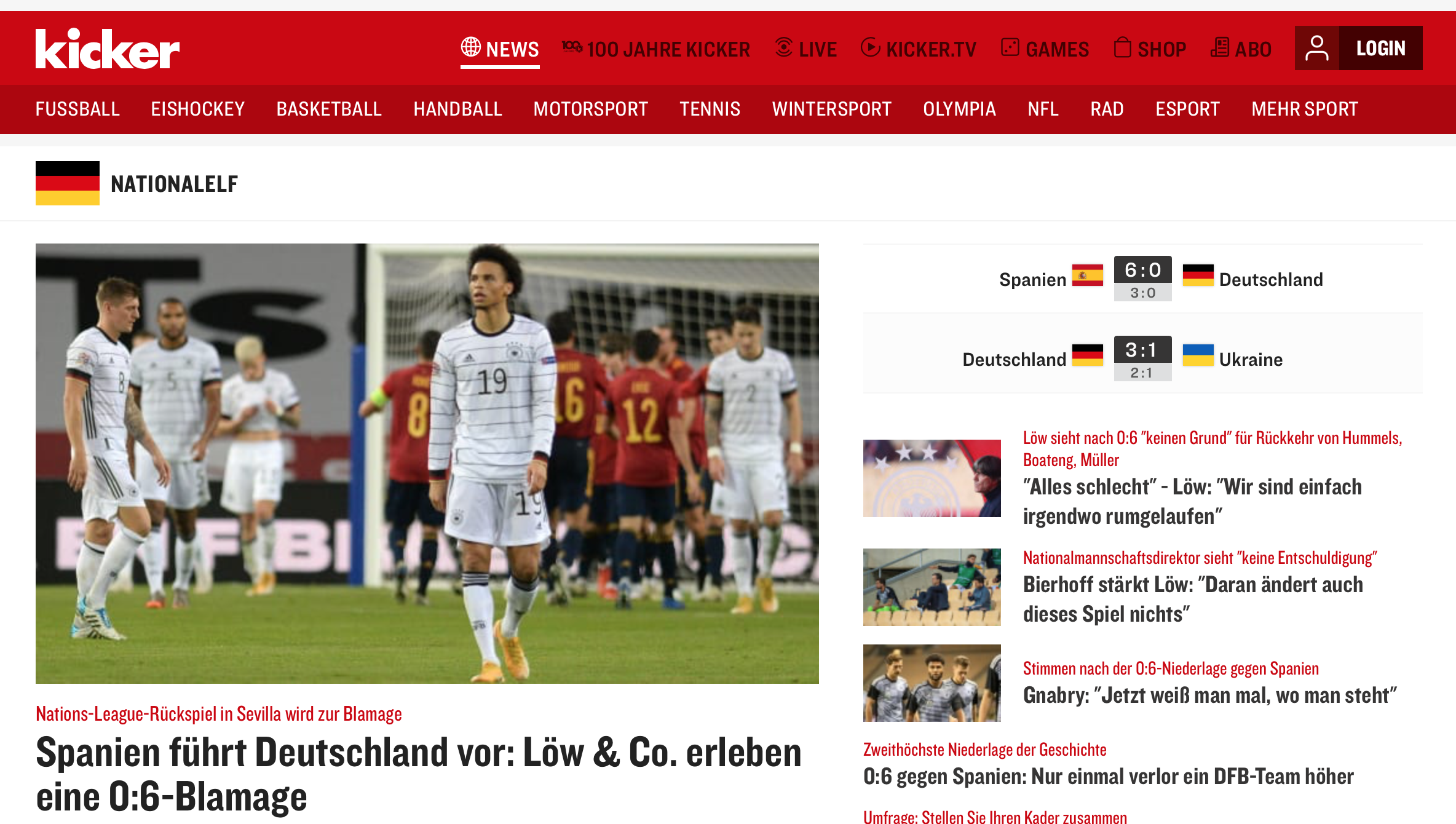 Prensa de Alemania calificó como "humillante" la goleada ante España