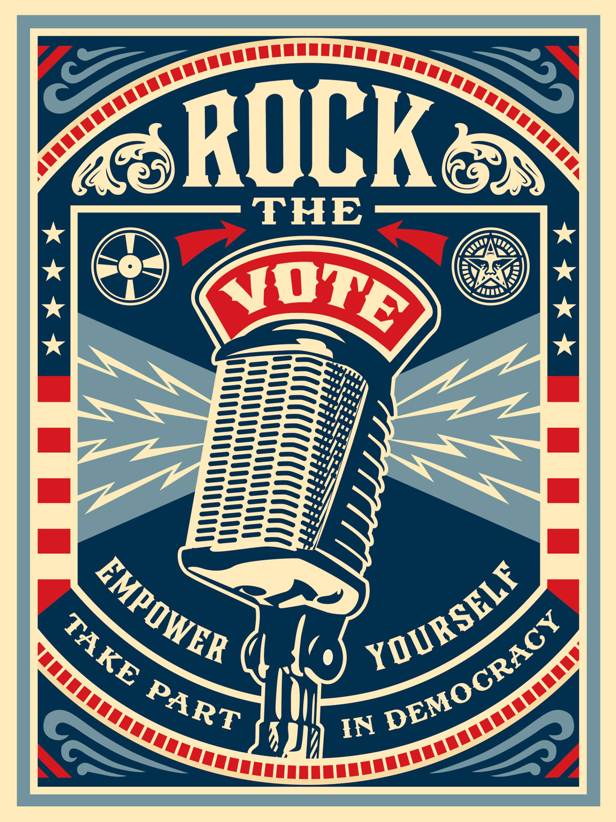 Poster Rock The Vote creado por Obey