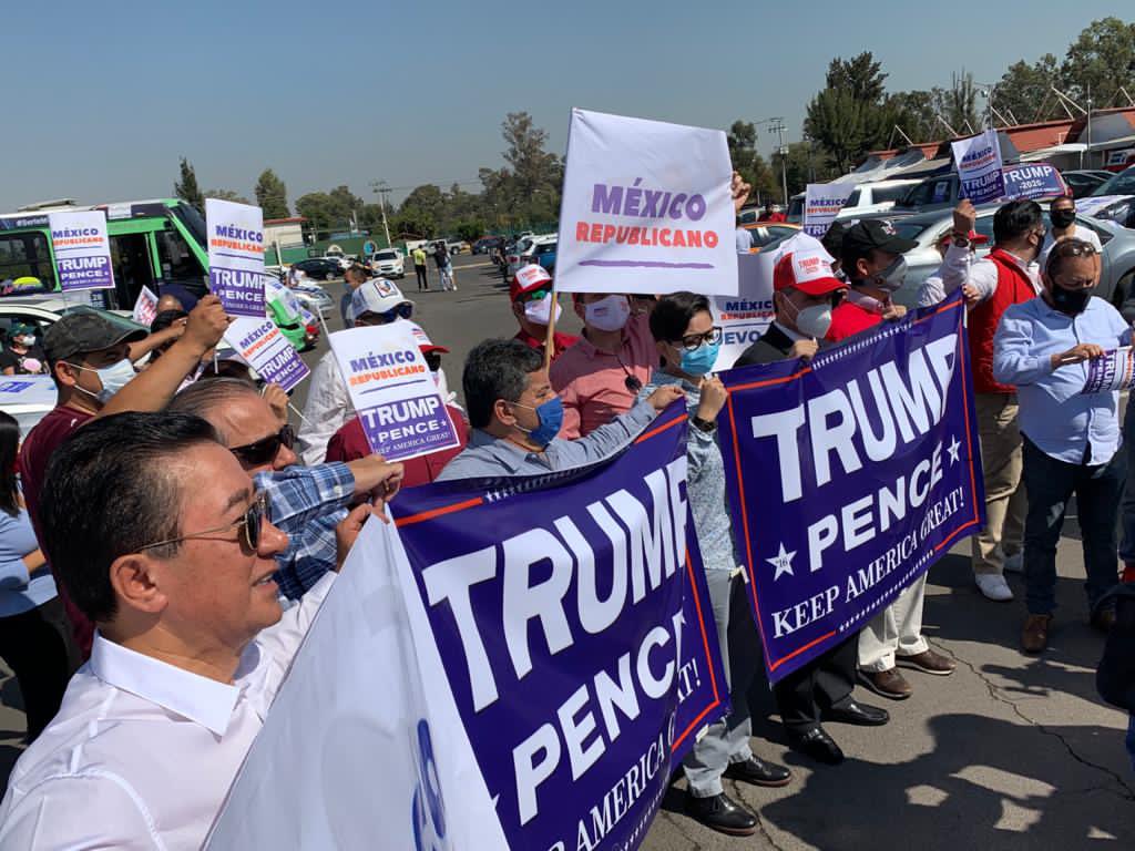 Republicanos arman caravana para apoyar a Trump... ¡¿En Xochimilco?!