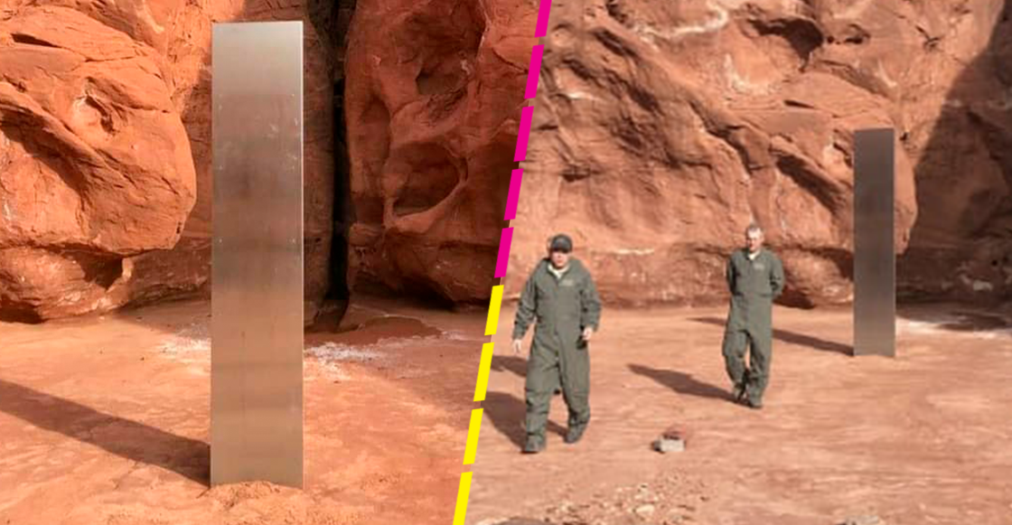 ¡Como en '2001: A Space Odyssey'! Encuentran un extraño monolito de metal en el desierto de Utah