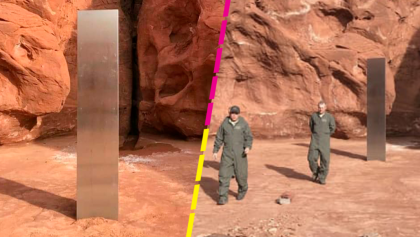 ¡Como en '2001: A Space Odyssey'! Encuentran un extraño monolito de metal en el desierto de Utah