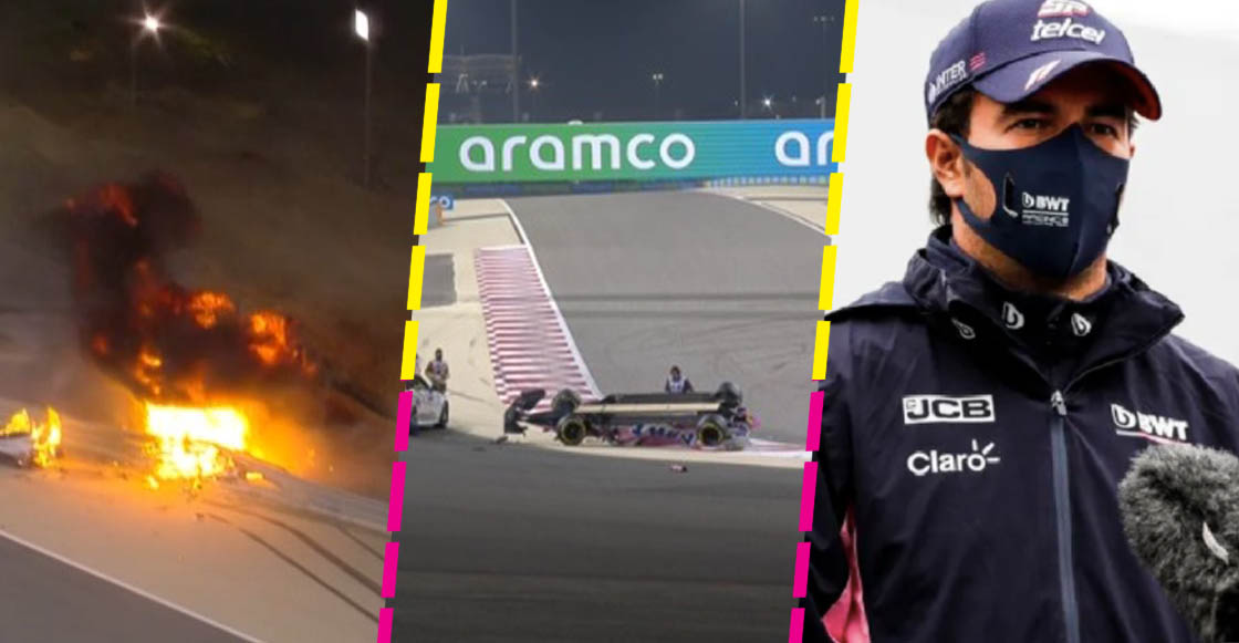El accidente de Grosjean, Stroll quedó de cabeza 'Checo' Pérez en el 'top 5': Lo que nos dejó el Gran Premio de Baréin