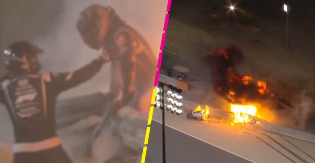 En imágenes y videos: Así se vivió el terrible accidente de Grosjean en el Gran Premio de Baréin