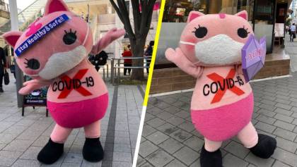 ¡Ternuringa! Conoce a ‘Koronon’, la mascota japonesa que reparte mascarillas gratis