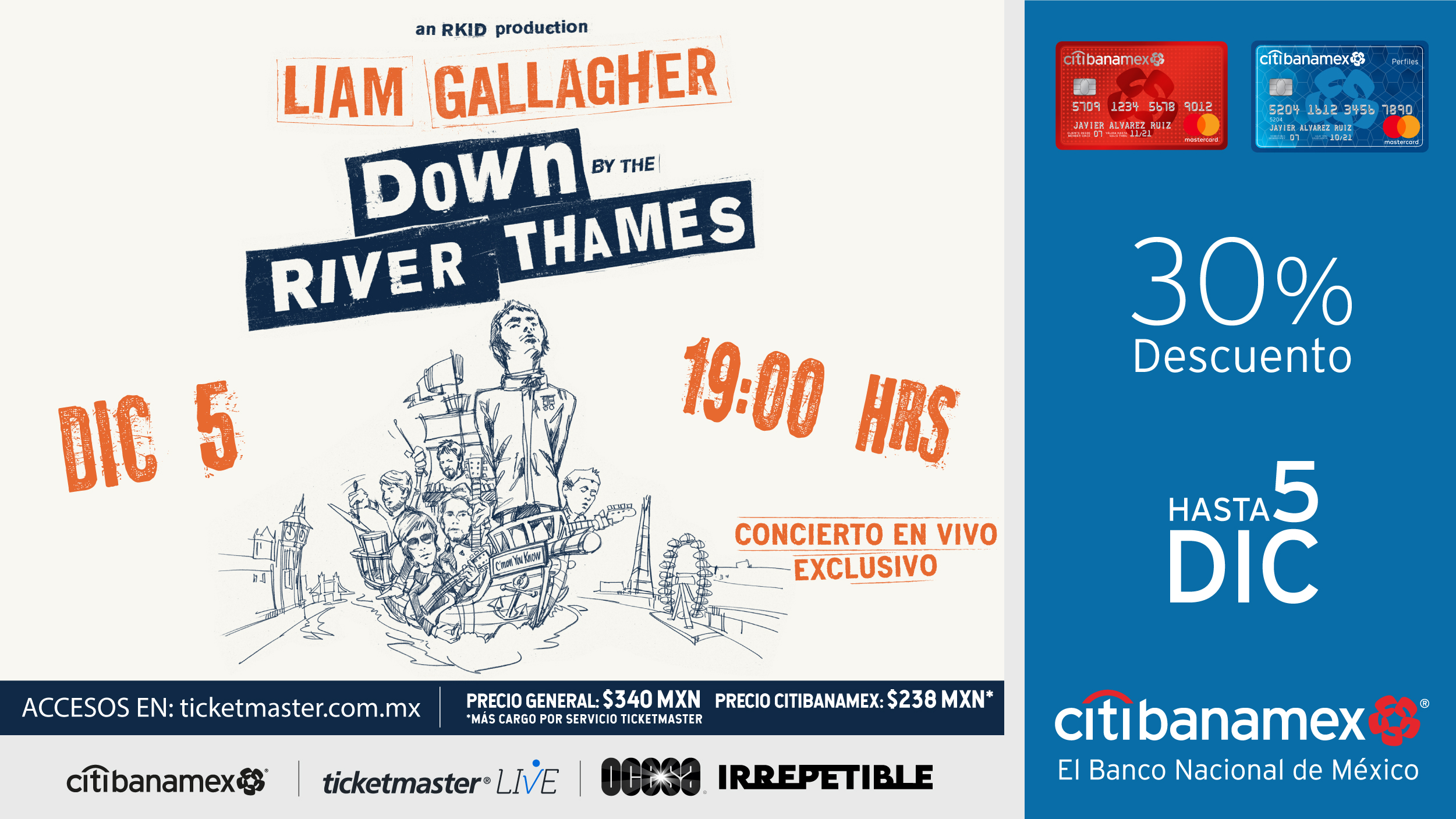 Después de ocho meses sin conciertos, Liam Gallagher por fin le entrará a los shows en línea con un espectáculo desde el río Támesis. 