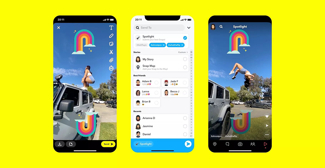 Snapchat lanza Spotlight, su versión de TikTok que te premiará por grabar videos virales