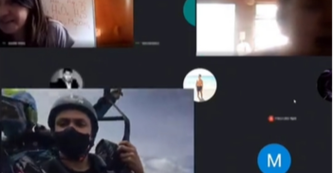 WTF!? Youtuber interrumpe clase virtual para mostrar su lanzamiento en paracaídas