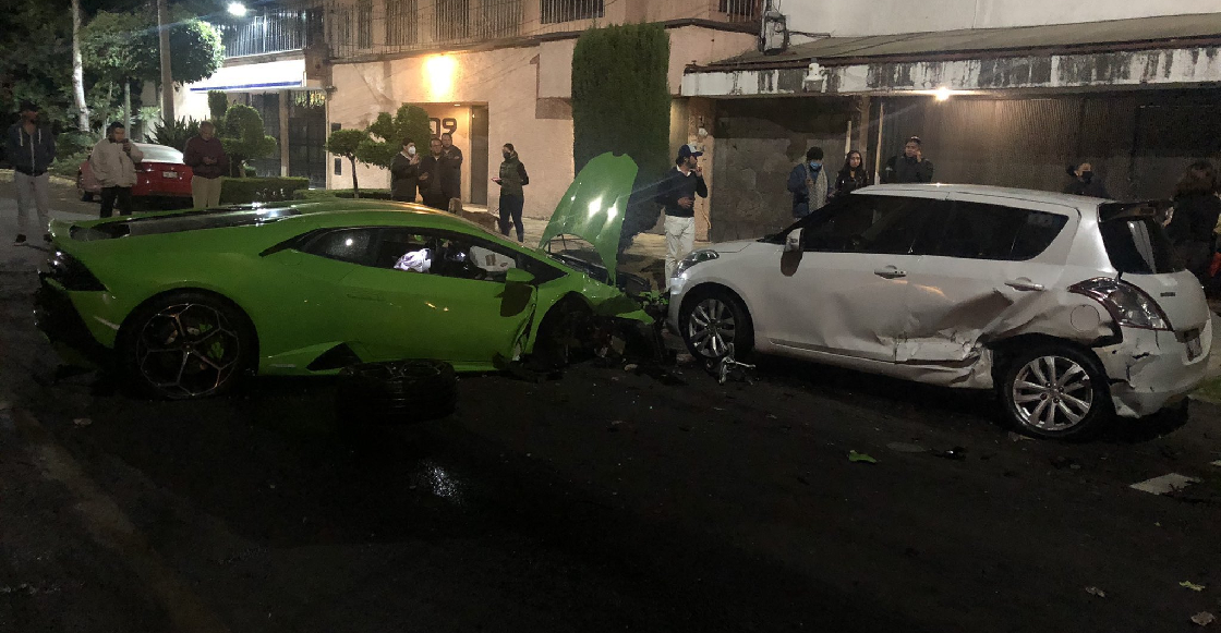 Conductor choca un Lamborghini en Polanco y se da a la fuga